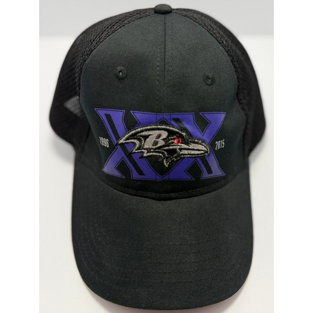 Baltimore Ravens 20th Anniversary 1996-2015 Trucker Hat Black Purple
